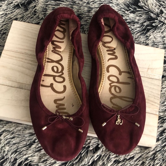 sam edelman burgundy flats